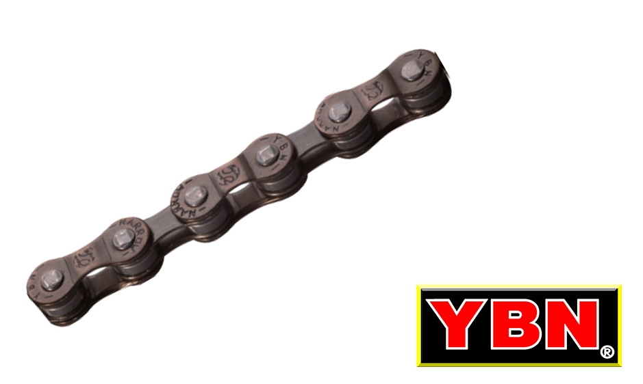 YBN  S52 S 6/7/8 Speed Chain in Silver/Brown (Boxed)