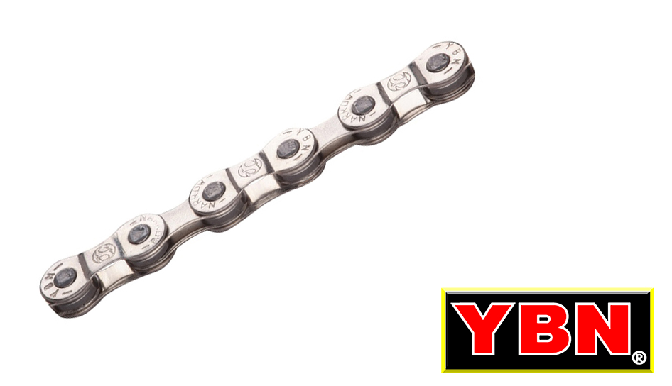 YBN  S8 S 8 Speed Chain in Silver/Brown (Boxed)