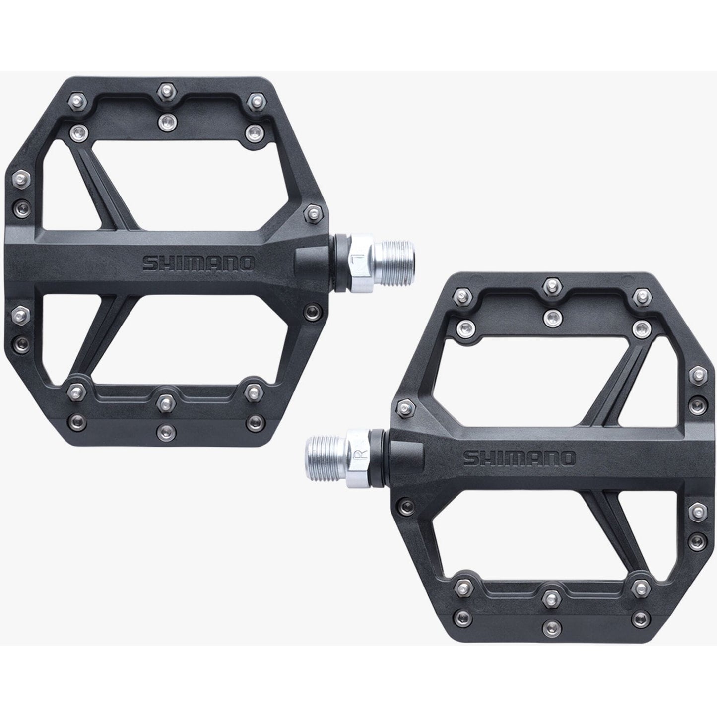 PD-GR400 flat pedals, resin with pins, black